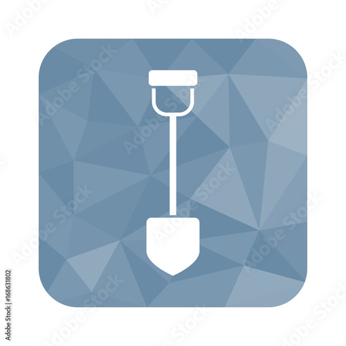 Low Poly Button - Schaufel