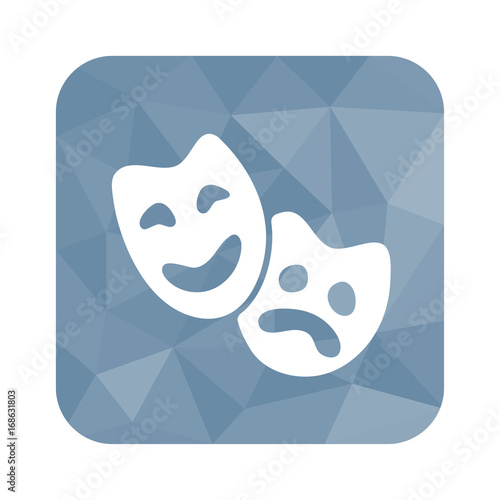 Low Poly Button - Theatermasken