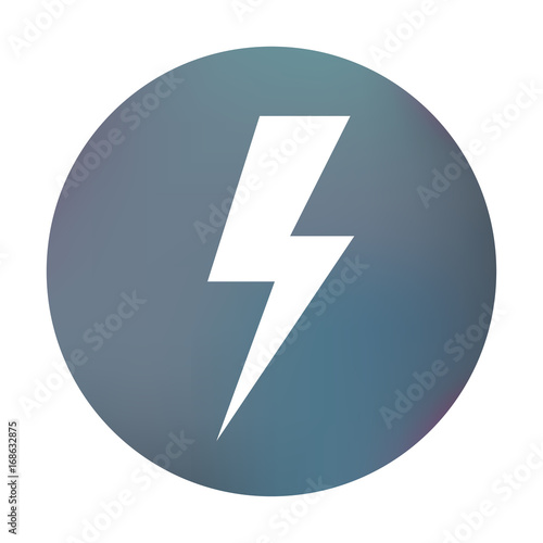 Farbiger Button - Blitz