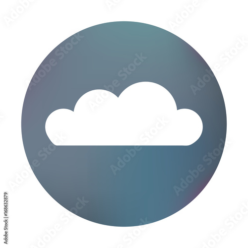 Farbiger Button - Wolke