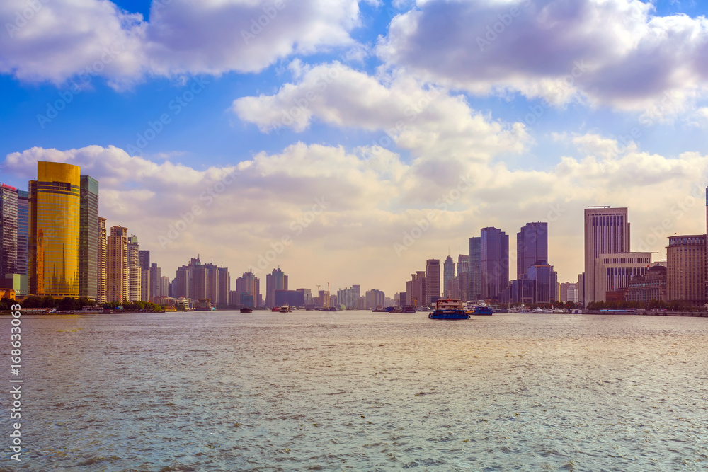 Fototapeta premium Architectural scenery and skyline of Shanghai