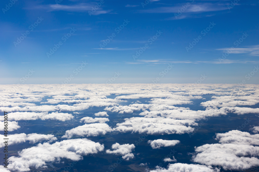 Naklejka premium sky , clouds, fluffy, background
