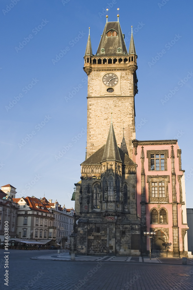 Prague view of Astronomical Clock