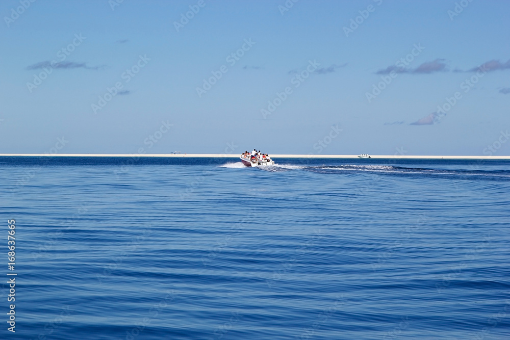 Speed boat to Nosy Iranja, Madagascar