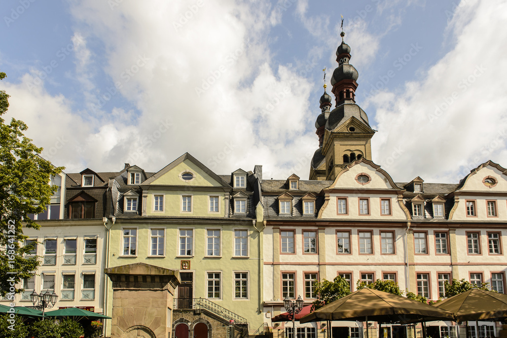 Altstadt von Koblenz, Türme der Liebfrauenkirche im Hintergrund