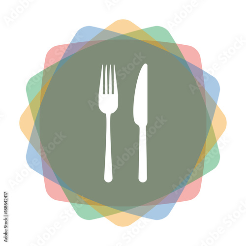 App Icon farbig Messer und Gabel