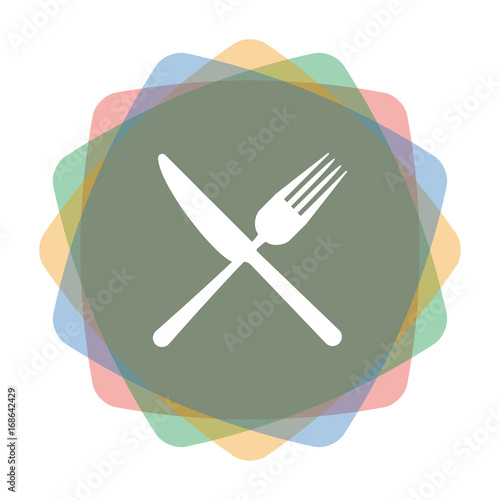 App Icon farbig Messer und Gabel überkreuzt