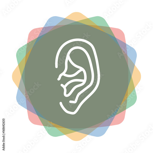 App Icon farbig Ohr Konturen