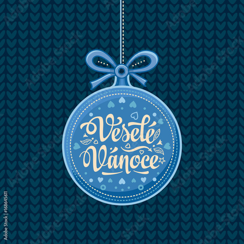 Vesele Vanoce Greeting Card in heart form.