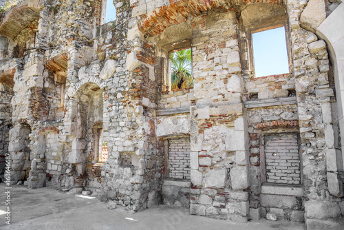 The ruins of an old wall with windows. Split. © Denis Rozhnovsky