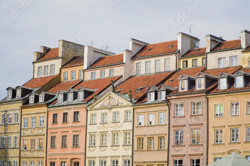 Buildings on the Main Square in Warsaw, Poland