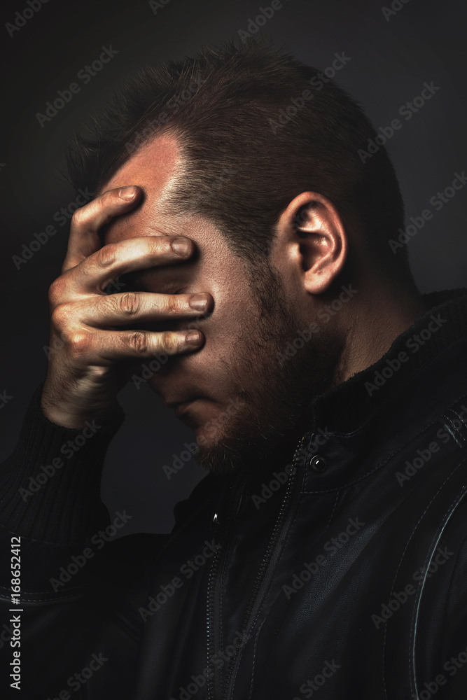 Fototapeta premium unshaven man