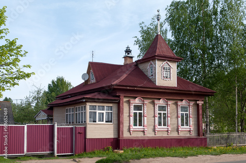 Home "antique" on the street of Karl Liebknecht, Myshkin, Yaroslavl region, Russian Federation