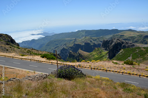Winding mountain road in volcanic island, madeira © showbroadcaster