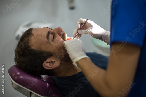 Young man at  dentist