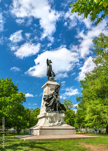 Statue of Major General Comte Jean de Rochambeau on Lafayette Square in Washington, D.C. photo