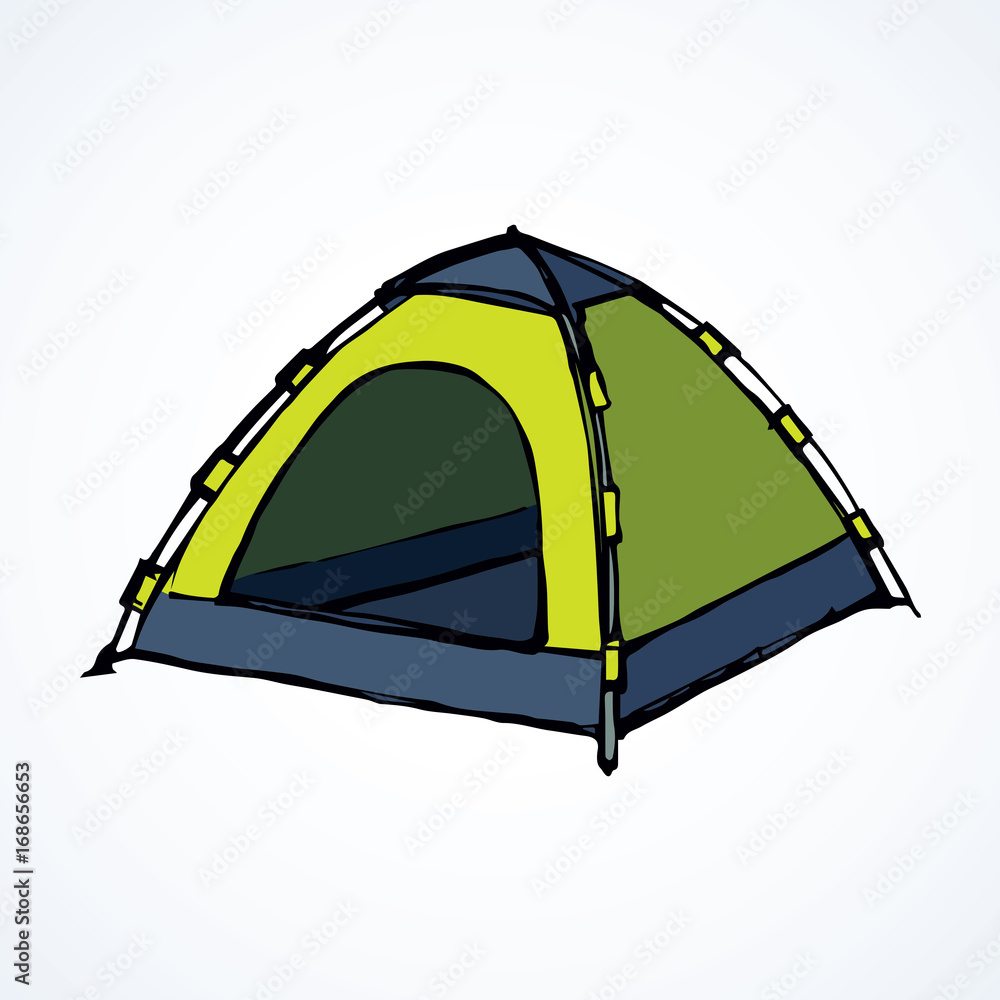 Tent. Vector drawing Tent. Vector drawing