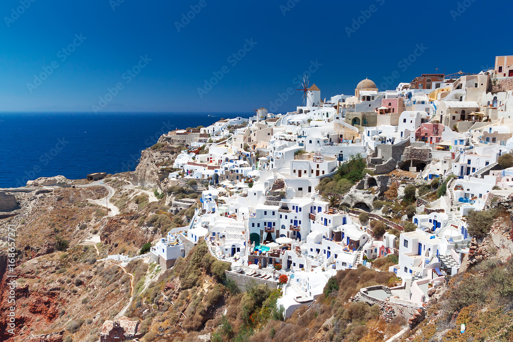 Oia village at Santorini island. Greece