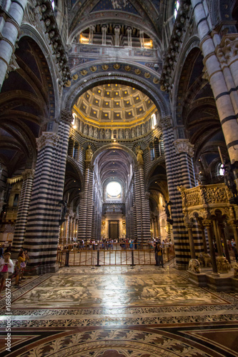 Interior of Siena Cathedral in Tuscany  Italy