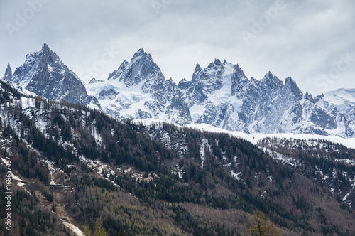 Panoramic view of french Alps