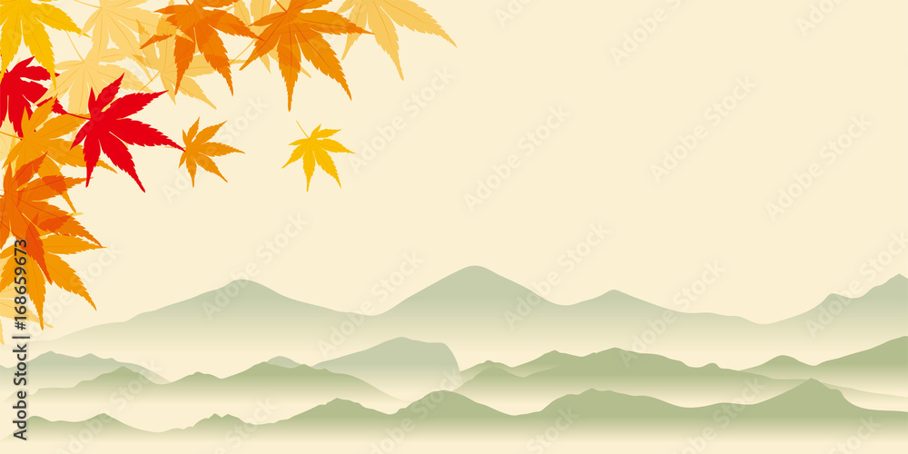 モミジの背景 秋のイメージの背景 飾り枠 モミジと風景イラスト 背景 Stock Vector Adobe Stock モミジの背景 秋のイメージの背景 飾り枠 モミジと風景イラスト 背景 Stock Vector Adobe Stock