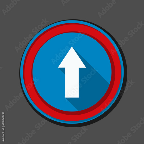 Free Download Ahead Up Arrow sign illustration - GFXLoad