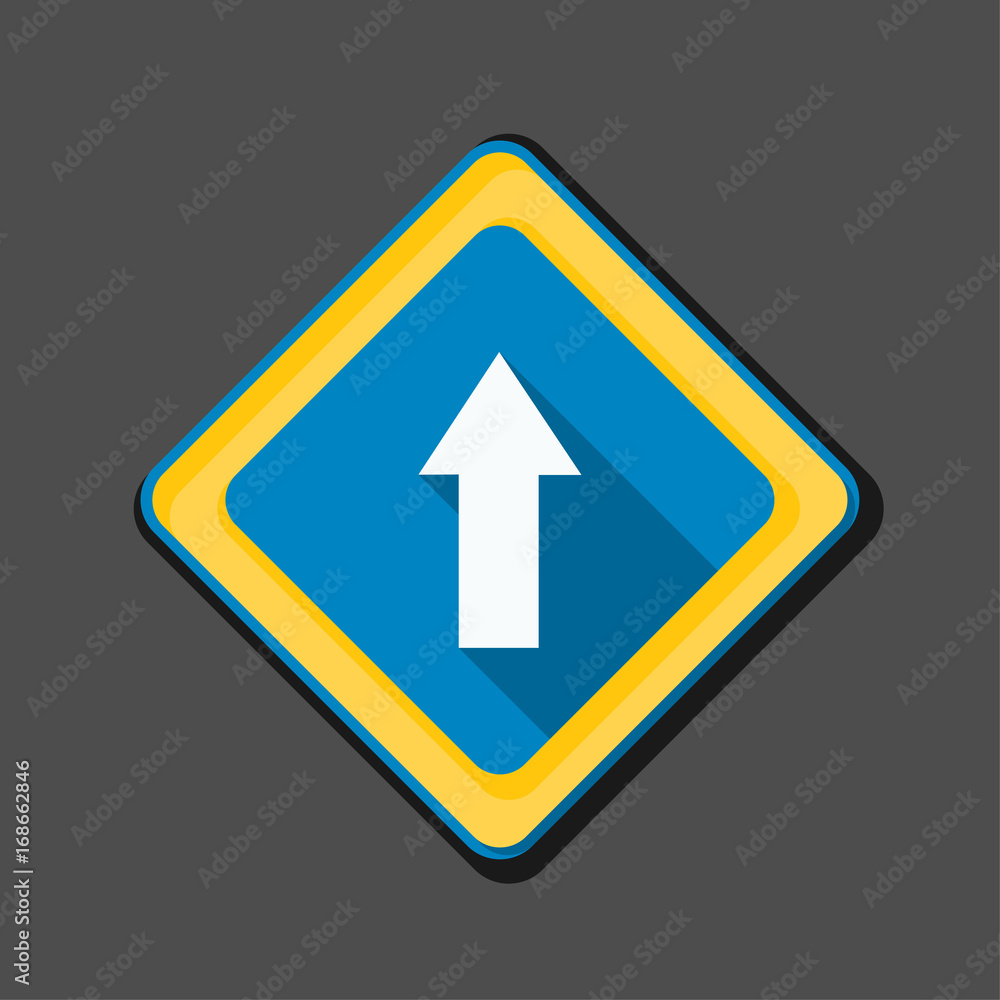 Ahead Up Arrow sign illustration Ahead Up Arrow sign illustration