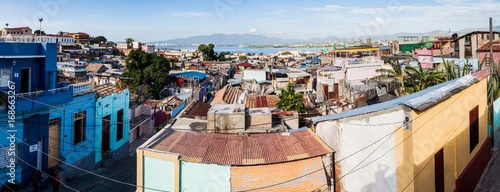 Photography SANTIAGO DE CUBA,  CUBA - FEB 1, 2016: Panorama of Santiago de Cuba, Cuba