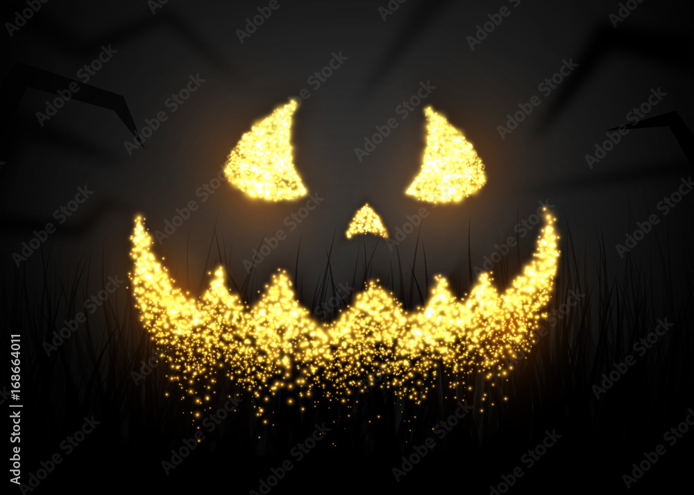 Evil smiling pumpkin, halloween background, Vector design. Evil smiling pumpkin, halloween background, Vector design.