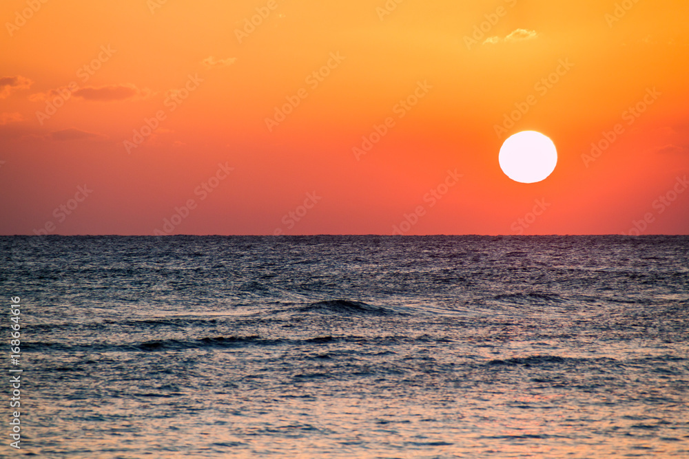 Sunset over a sea