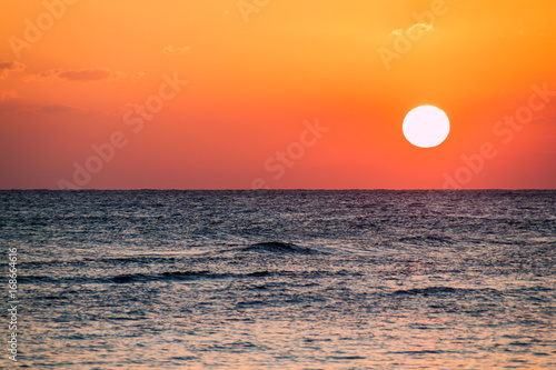 Sunset over a sea