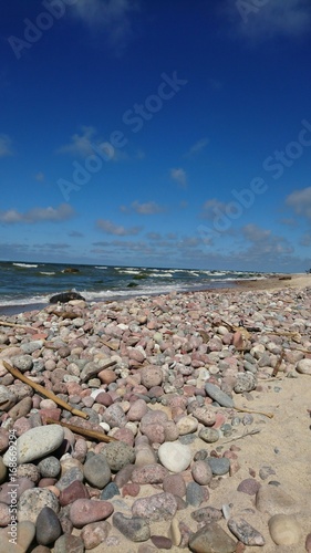 Many little stones near the Baltic sea