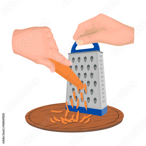 Grater, single icon in cartoon style.Grater, vector symbol stock illustration web.