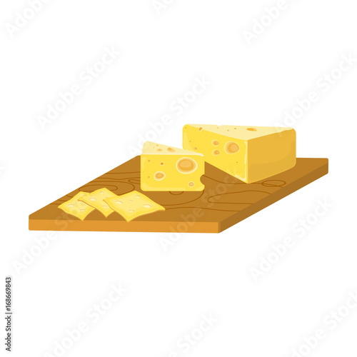 Cheese, single icon in cartoon style.Cheese vector symbol stock illustration web.