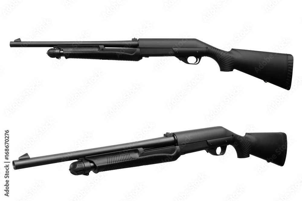 Shotgun isolated on white Shotgun isolated on white