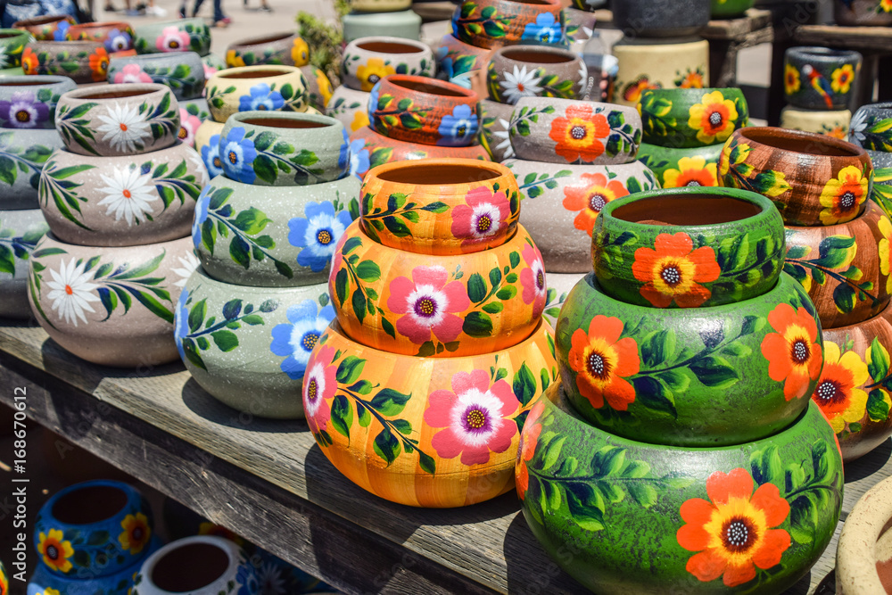 Mexican pots made out of clay