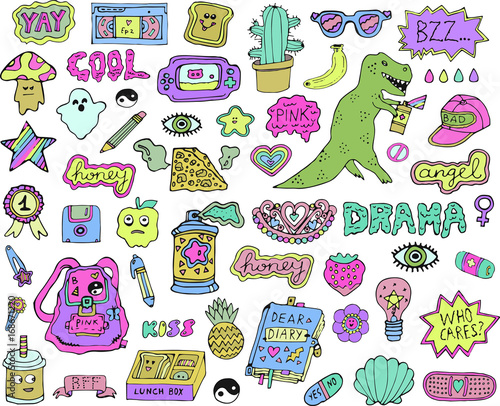 Teen stickers set