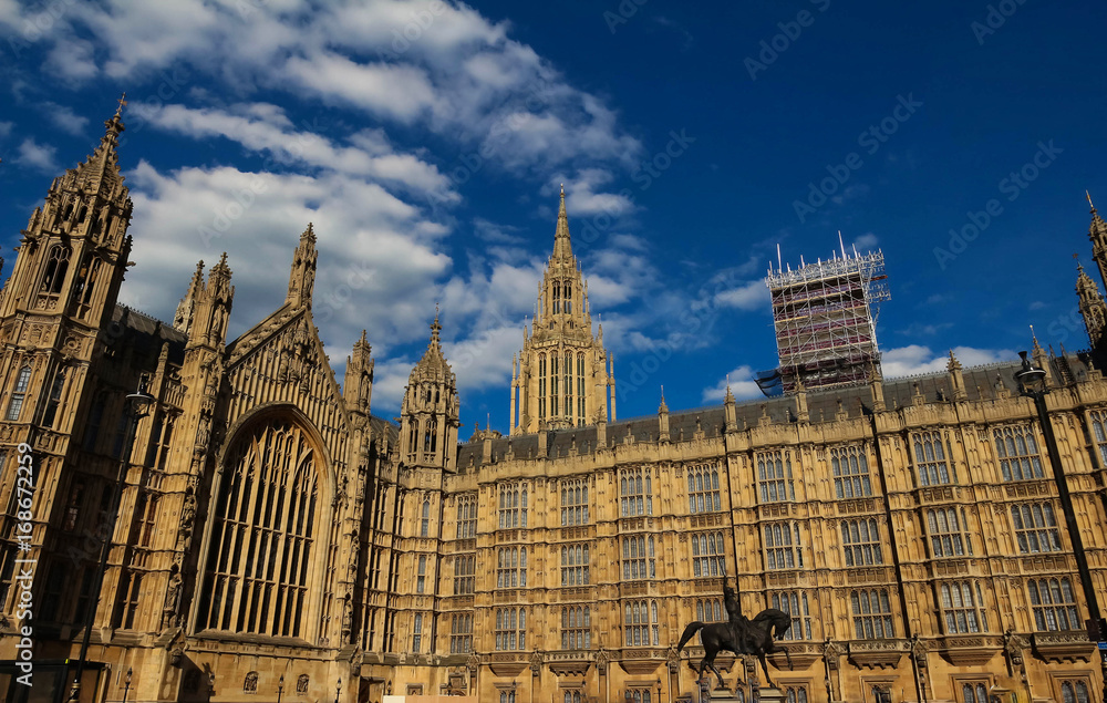 The Palace of Westminster in London, England.