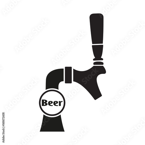 Beer tap icon isolated on white background. Vector illustration.