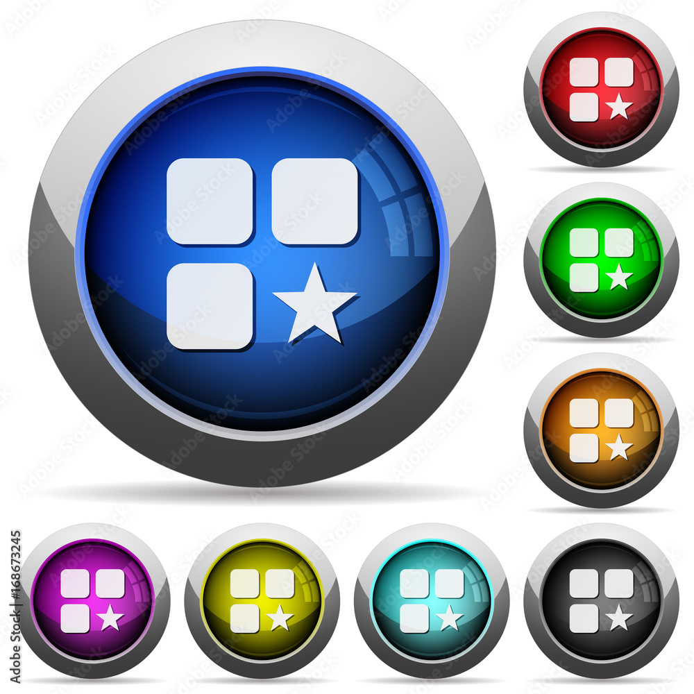 Rank component round glossy buttons Rank component round glossy buttons