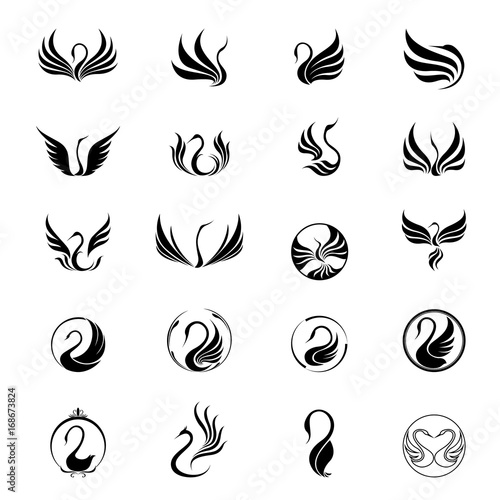 Obraz na płótnie swan logo