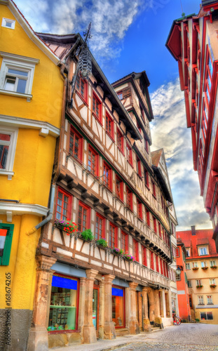 Typical half-timbered houses in Tubingen - Baden Wurttemberg, Germany photo