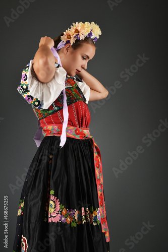 Slovakian folklore. Traditional costume.