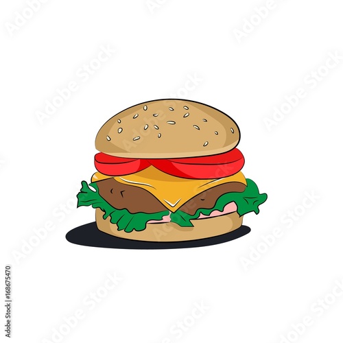 Burger Menu.Vector illustration of a burger retro sketch style. Burger house.