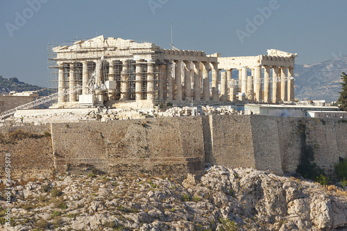 The Parthenon Athens Greece during the day 