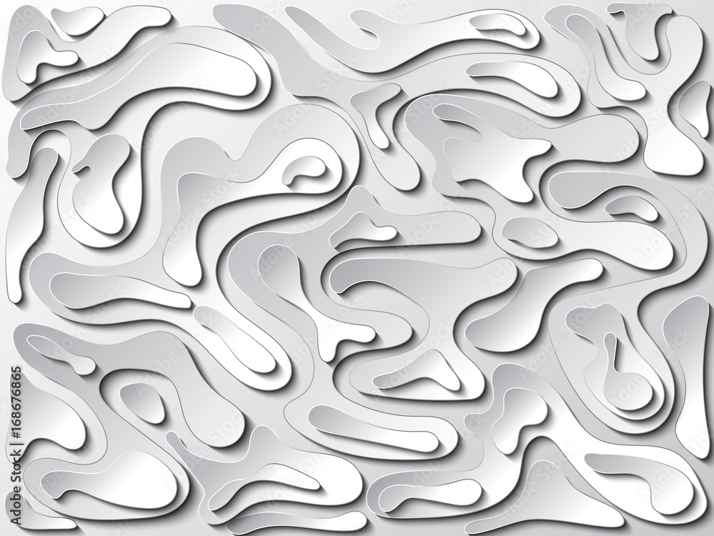 White curve line background,vector Illustration.4:3 format