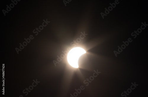 Fototapeta Naklejka Na Ścianę i Meble -  Solar Eclipse from Montreal 2017