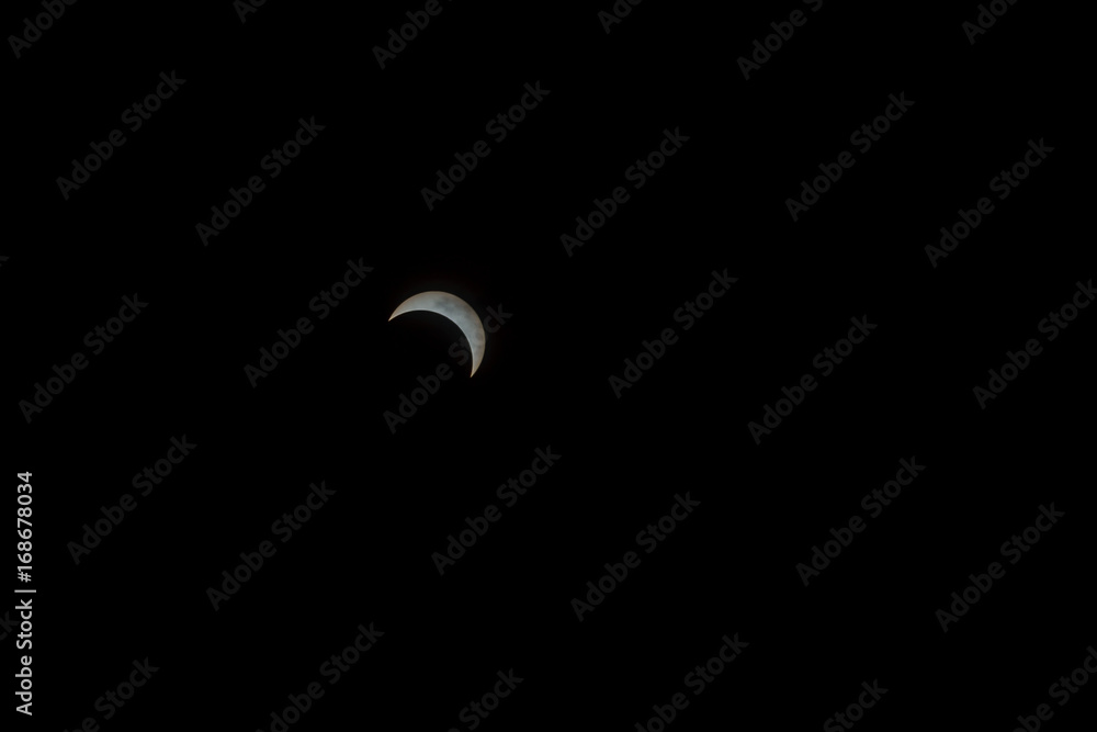 Naklejka premium Solar eclipse, New York NY august 21 2017