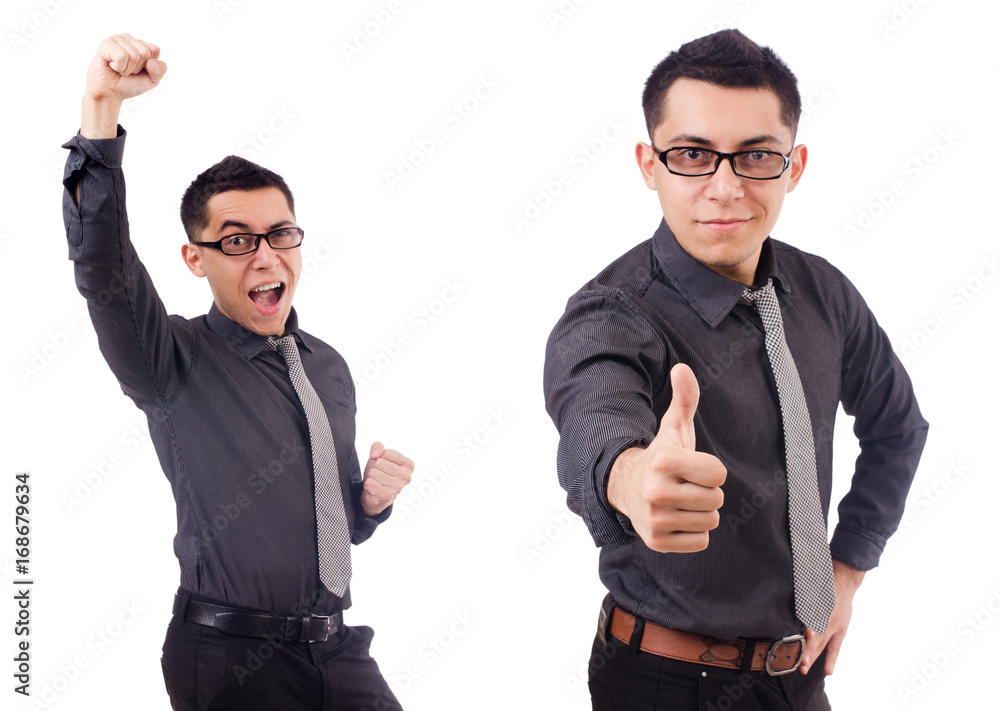 Young smiling man isolated on white Young smiling man isolated on white