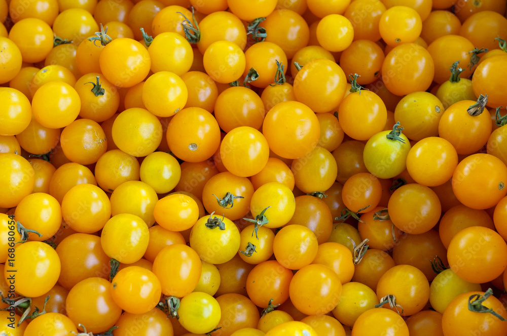 Lots of BC Fresh Yellow Cherry Tomatoes at the market Lots of BC Fresh Yellow Cherry Tomatoes at the market